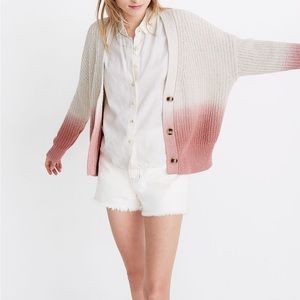 Madewell Dip-Dye Courtland Cardigan Sweater